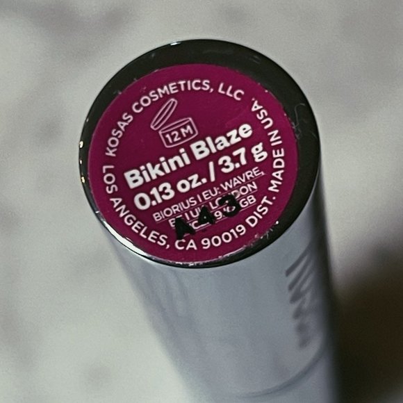 Kosas Wet Stick Moisturizing Shiny Sheer Lipstick with Ceramides | Bikini Blaze - Picture 3 of 7